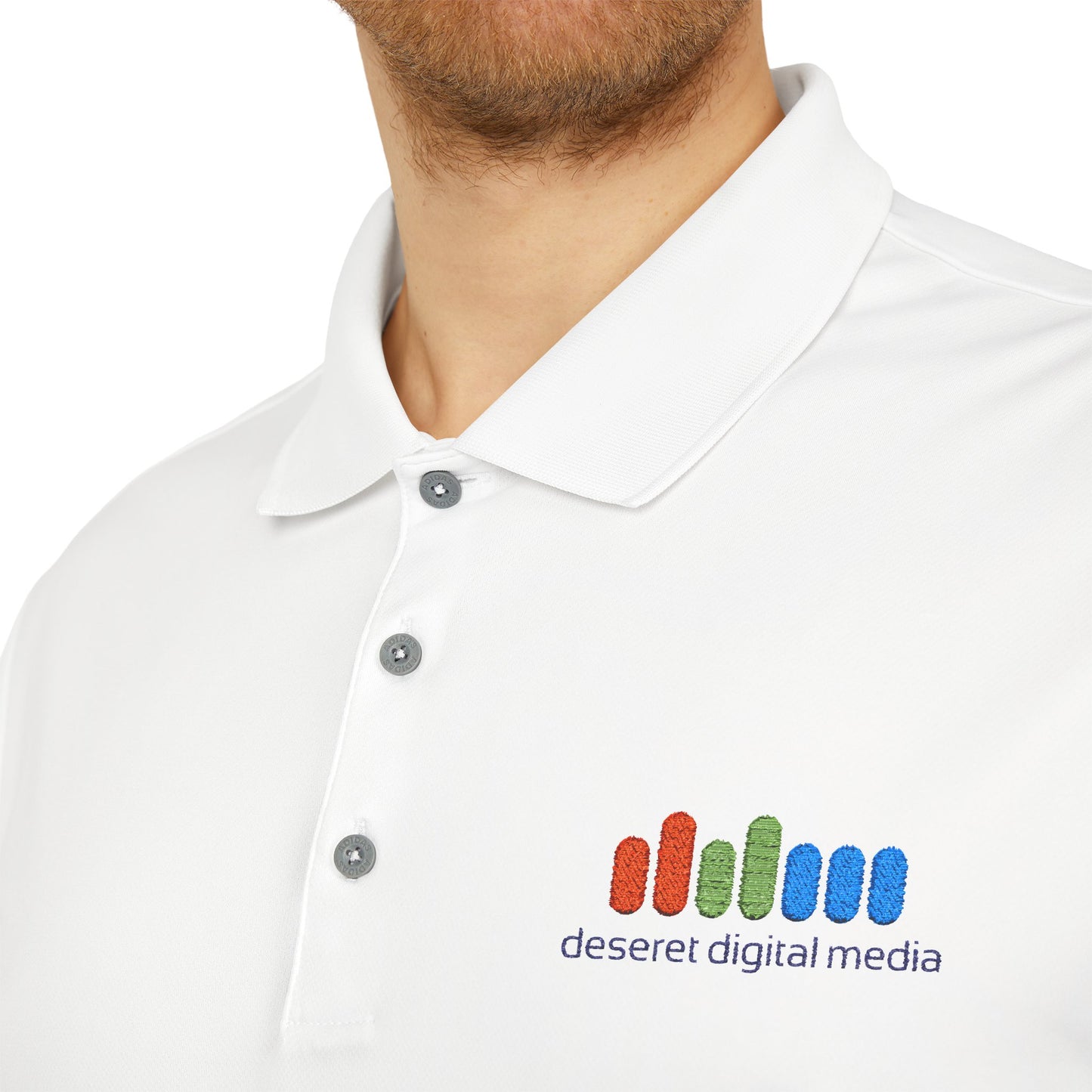 DDM adidas® Unisex Adidas Polo - White