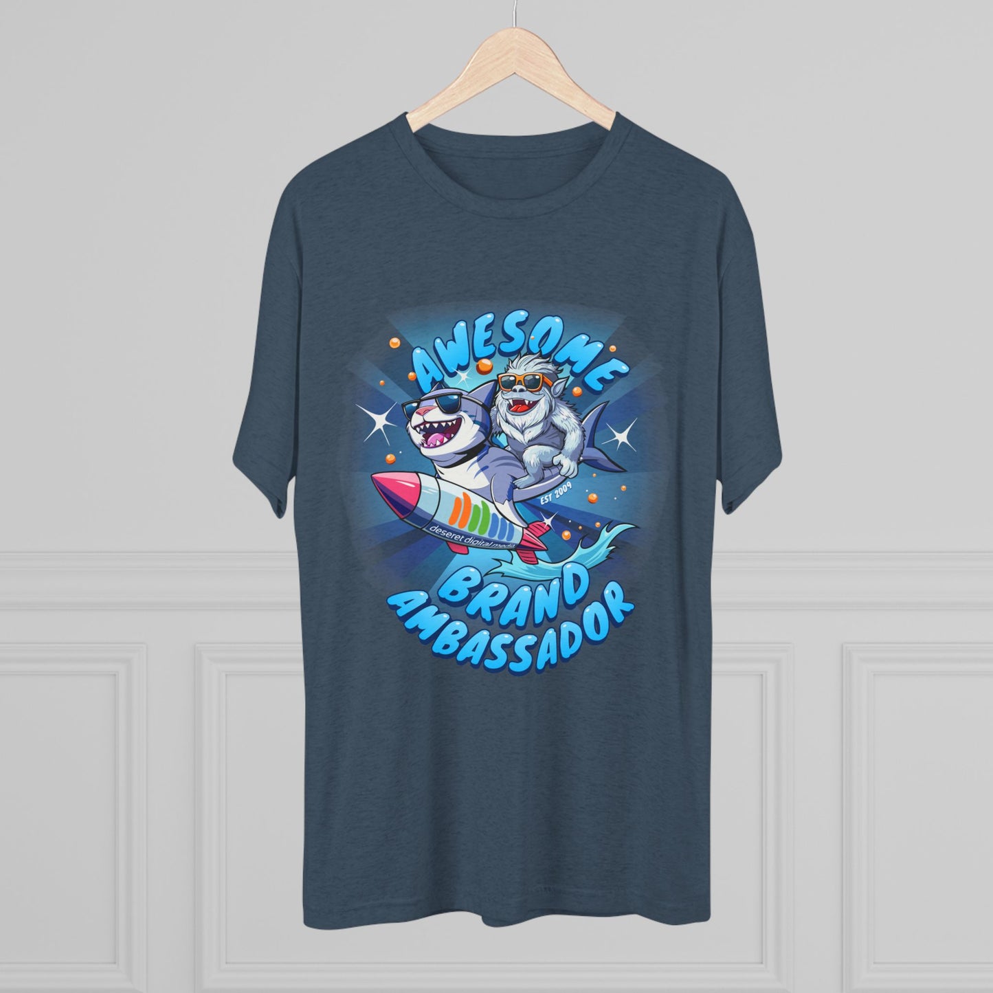 Brand Ambassador Yeti Shark Rodeo Unisex Tri-Blend Crew Tee