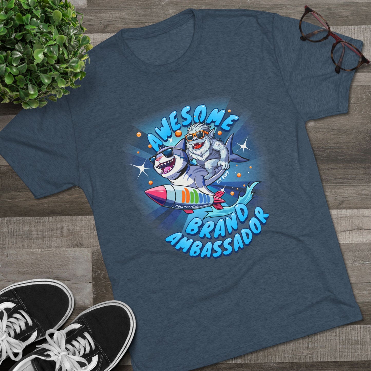 Brand Ambassador Yeti Shark Rodeo Unisex Tri-Blend Crew Tee