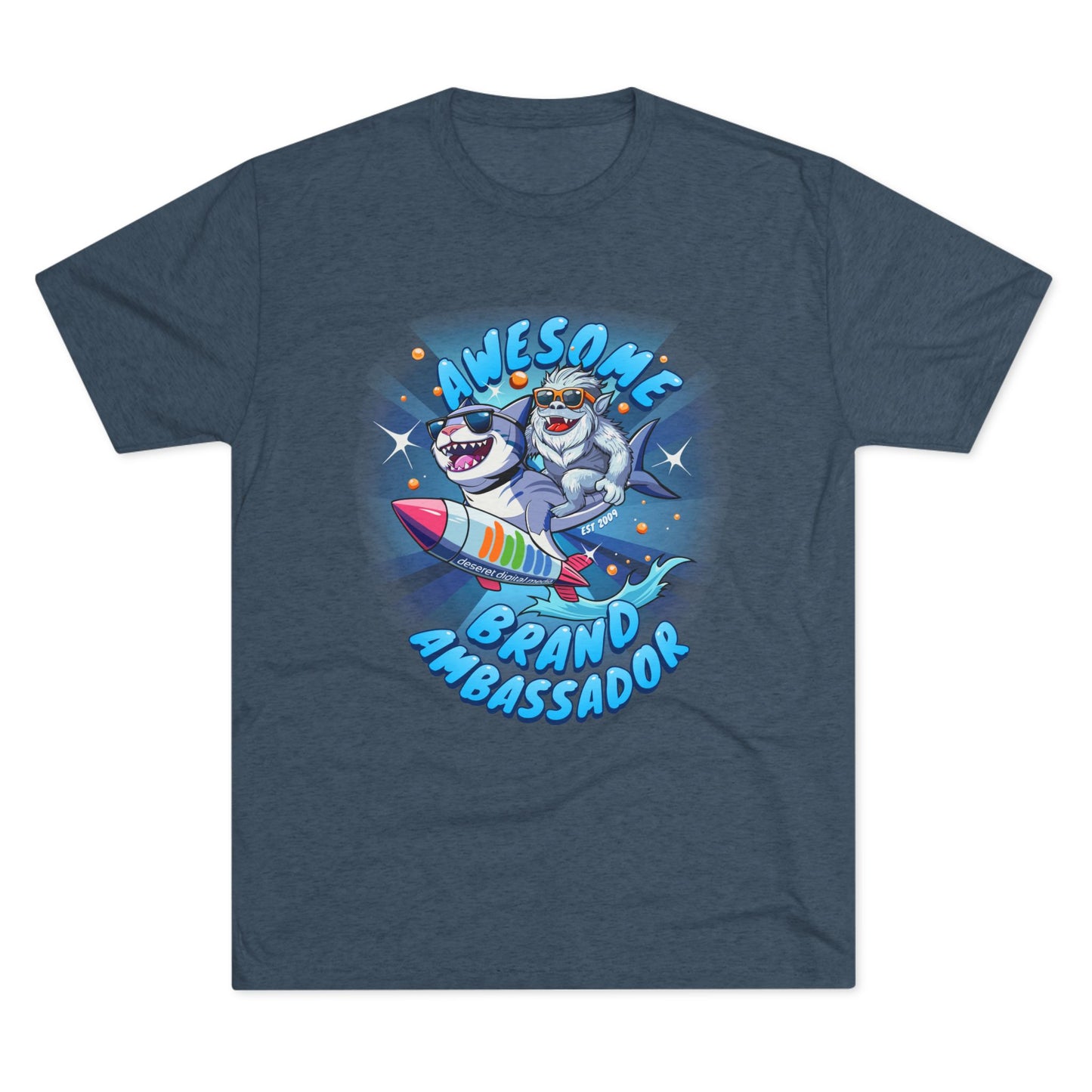 Brand Ambassador Yeti Shark Rodeo Unisex Tri-Blend Crew Tee