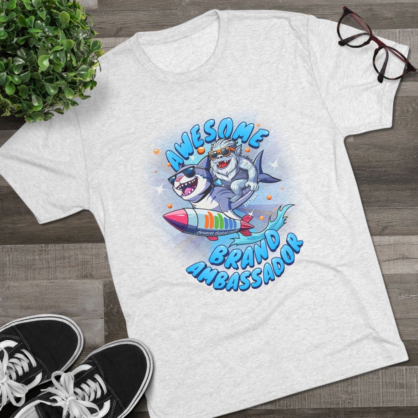 Brand Ambassador Yeti Shark Rodeo Unisex Tri-Blend Crew Tee