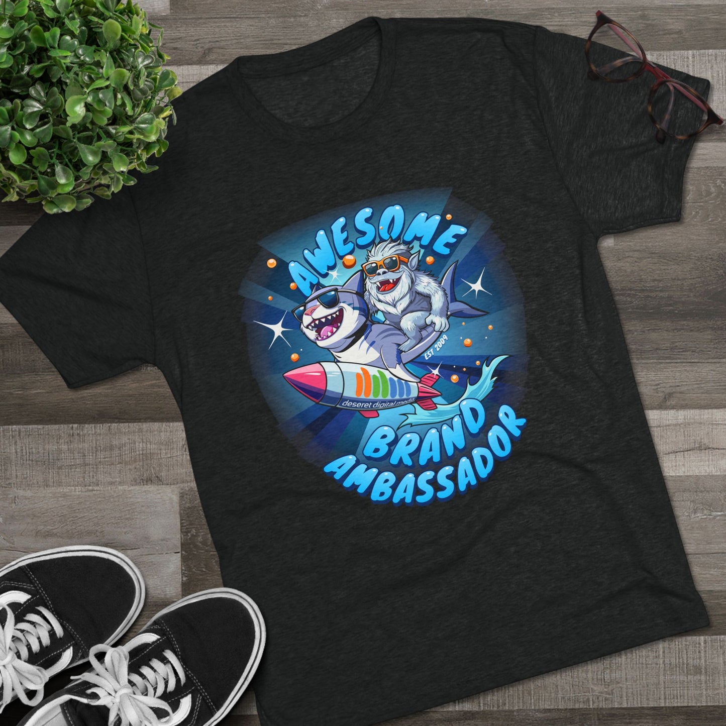 Brand Ambassador Yeti Shark Rodeo Unisex Tri-Blend Crew Tee