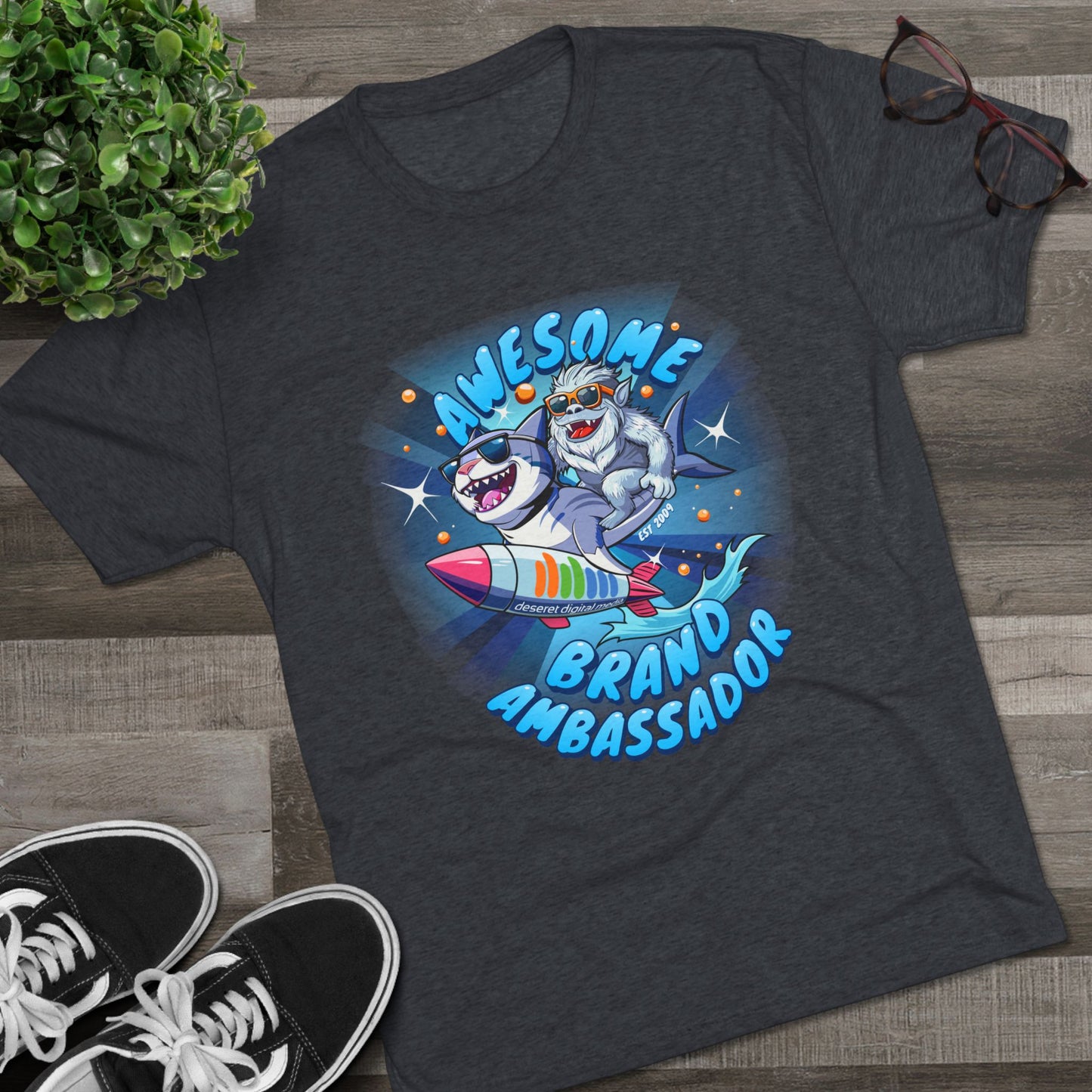 Brand Ambassador Yeti Shark Rodeo Unisex Tri-Blend Crew Tee