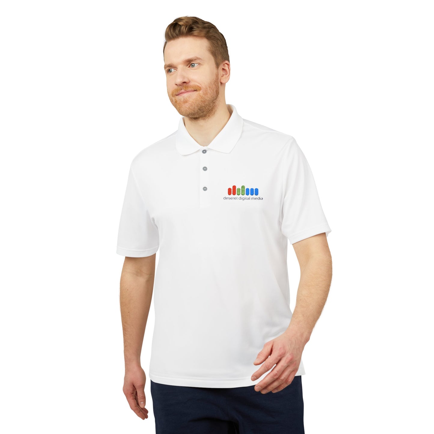 DDM adidas® Unisex Adidas Polo - White